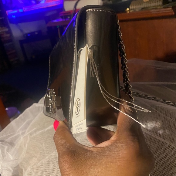 Tory Burch Metallic gray bag NWT - Picture 6 of 9